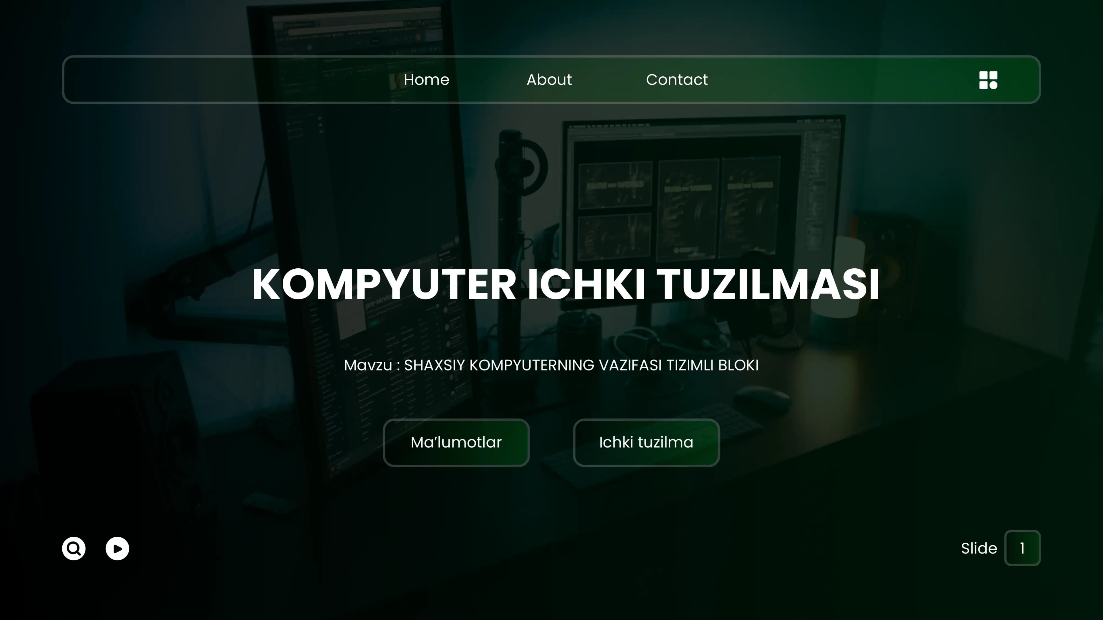 Kompyuter tizimlari va tarmoqlari fanidan mavzu bo'yicha ish