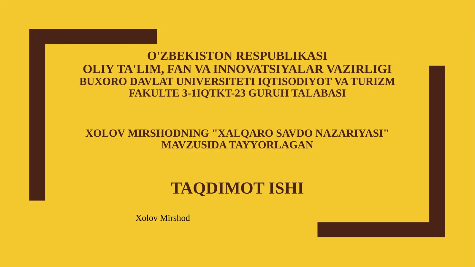 xalqaro savdo nazariyadi
