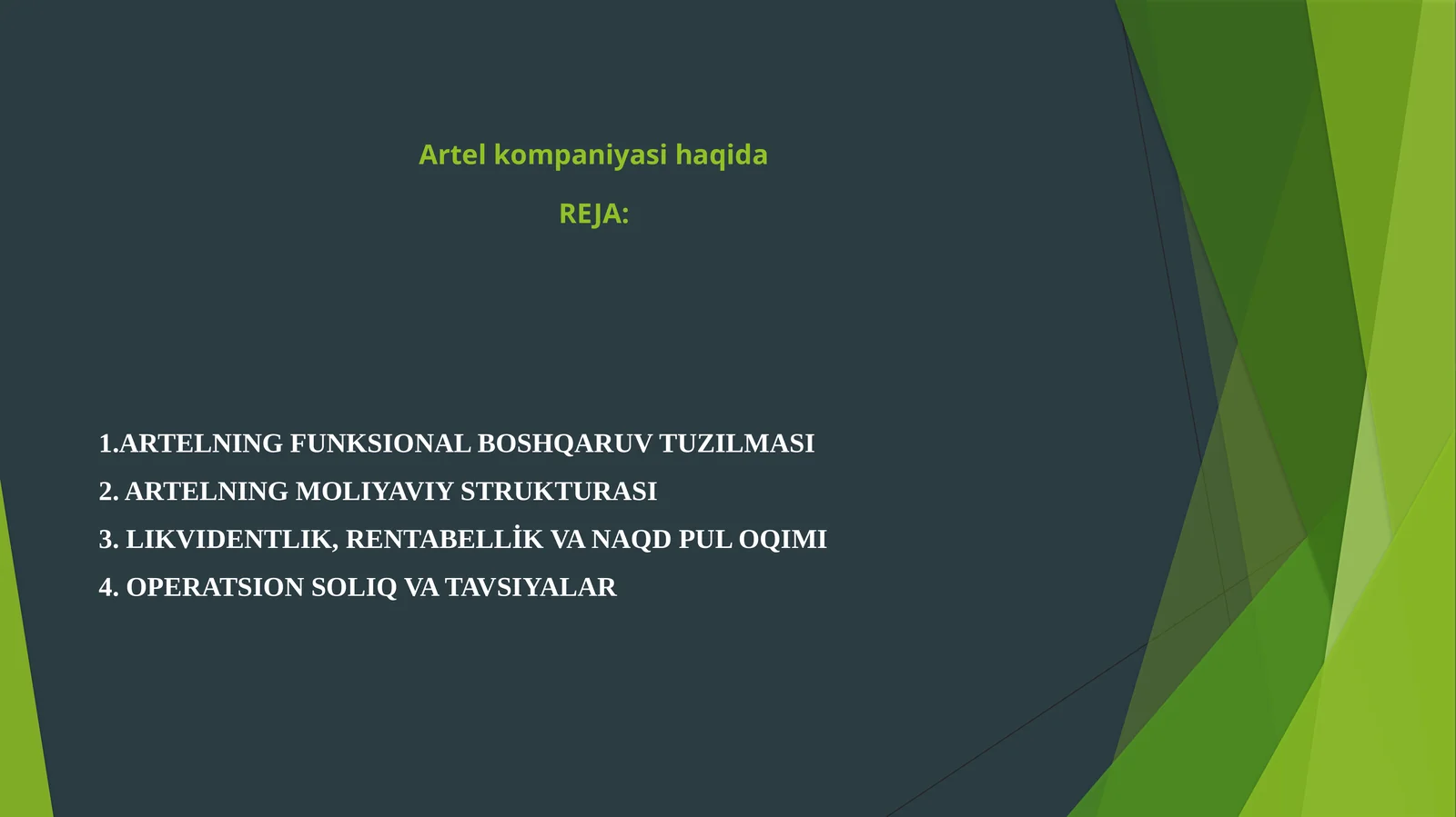 Artel kompaniyasi