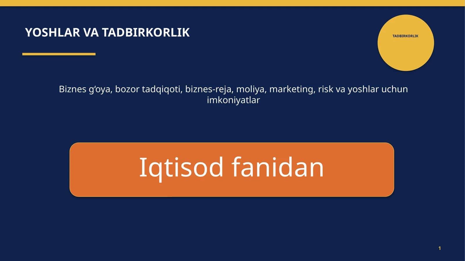 tadbirkorlik