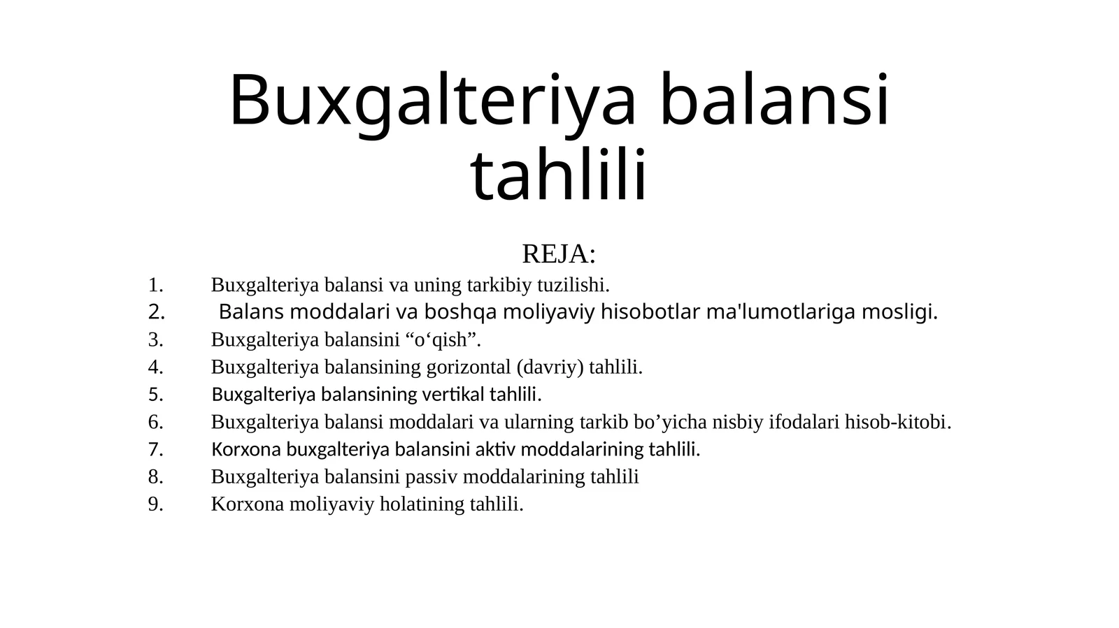 buxgalteriya balansi taxlili
