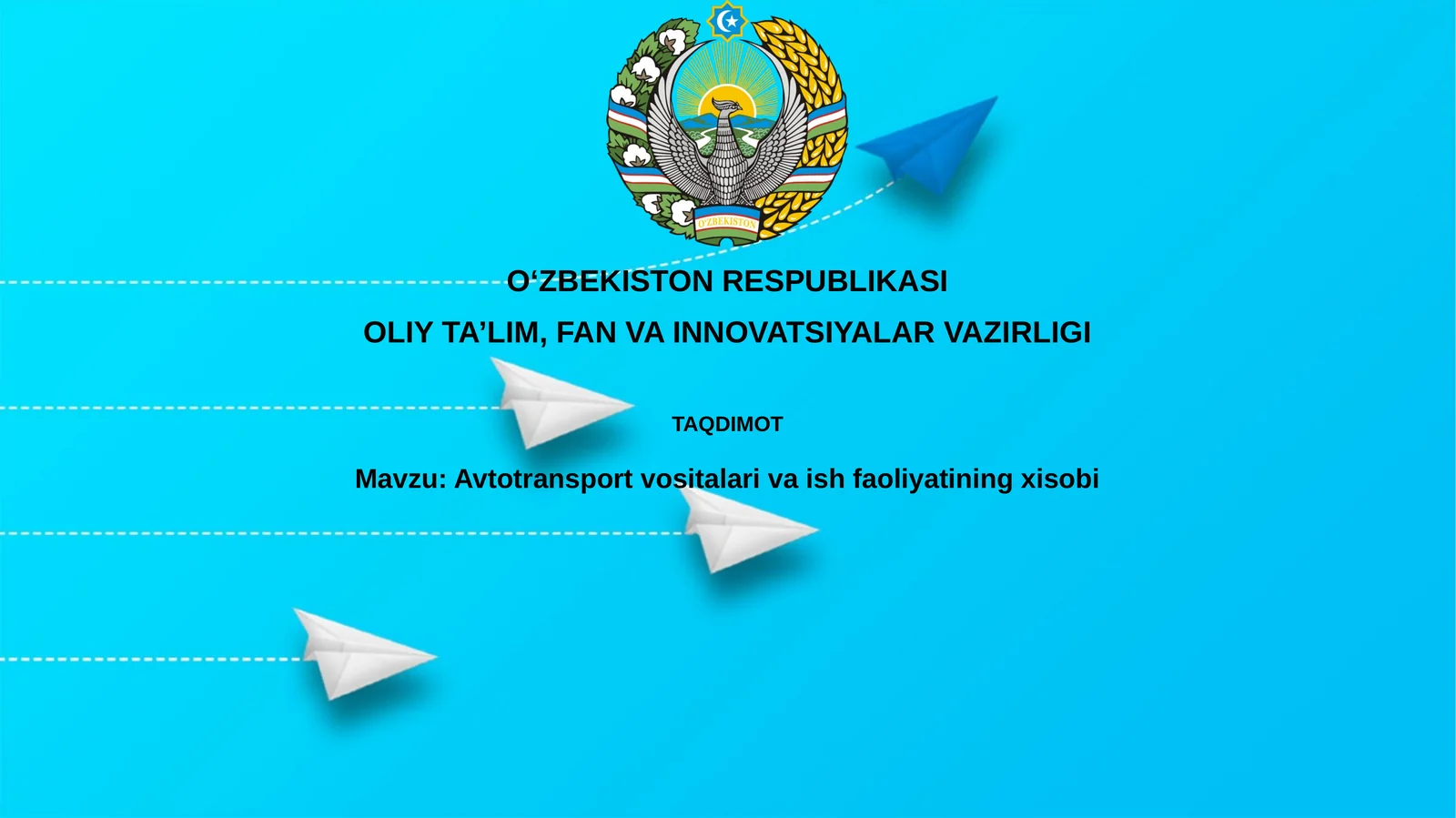 Avtotransport vositalari buxgalteriya hisobi