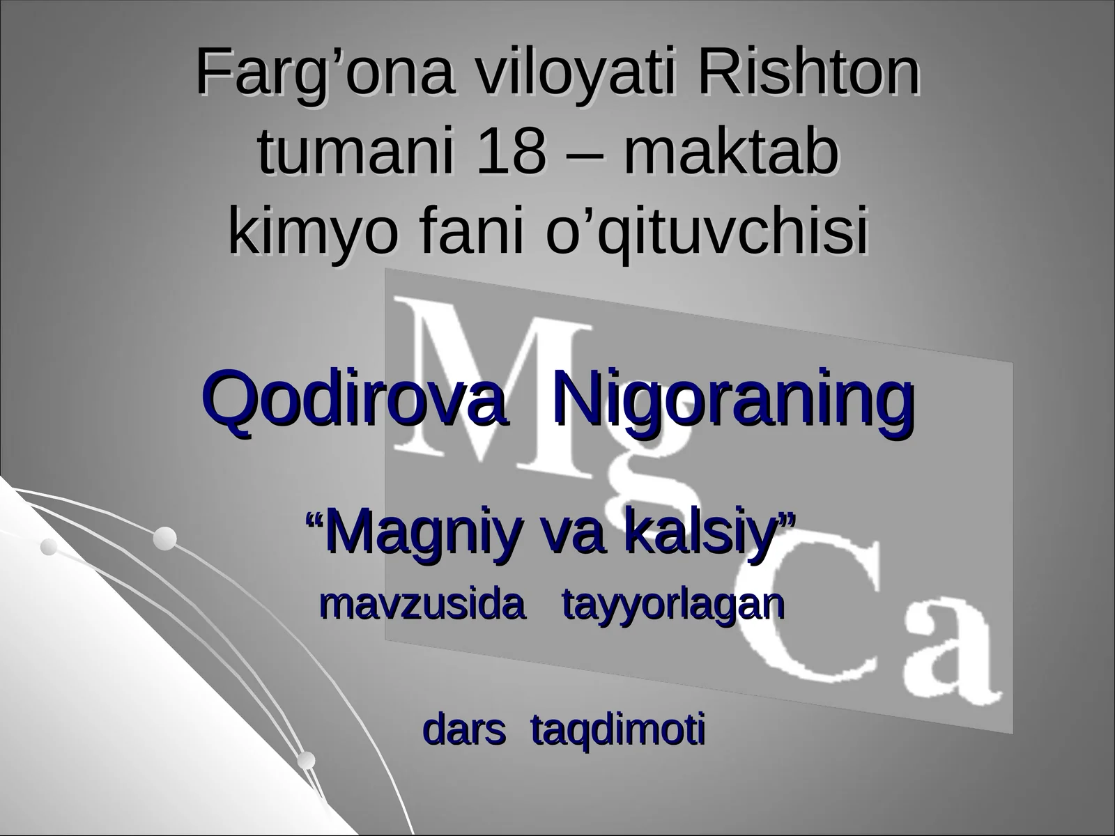 Magniy va kalsiy
